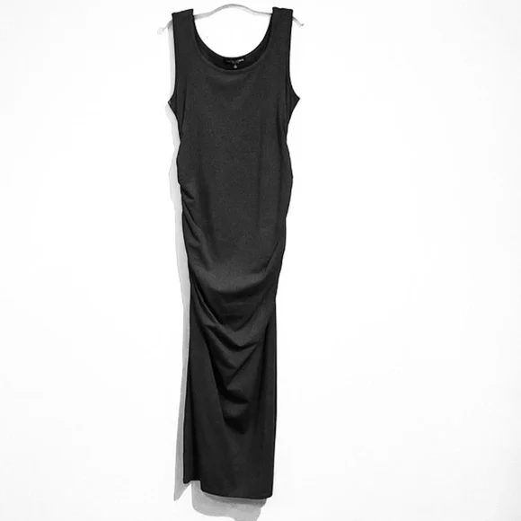 Black Side Ruched Sleeveless Maxi NWOT Sz M - Picture 4 of 10